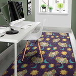 Cute Cartoon Aries Pattern Print Area Rug