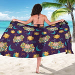 Cute Cartoon Aries Pattern Print Beach Sarong Wrap