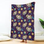 Cute Cartoon Aries Pattern Print Blanket