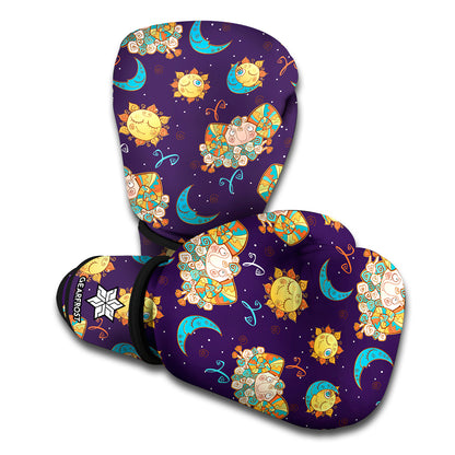 Cute Cartoon Aries Pattern Print Boxing Gloves