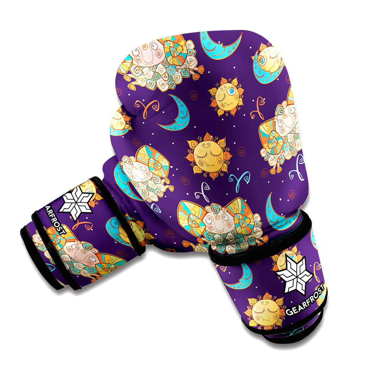 Cute Cartoon Aries Pattern Print Boxing Gloves