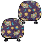 Cute Cartoon Aries Pattern Print Car Headrest Covers