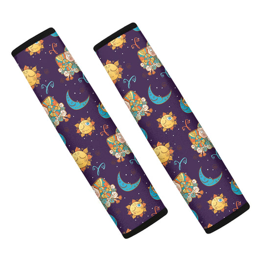 Cute Cartoon Aries Pattern Print Car Seat Belt Covers