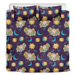 Cute Cartoon Aries Pattern Print Duvet Cover Bedding Set