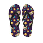 Cute Cartoon Aries Pattern Print Flip Flops