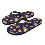 Cute Cartoon Aries Pattern Print Flip Flops