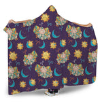 Cute Cartoon Aries Pattern Print Hooded Blanket