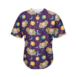 Cute Cartoon Aries Pattern Print Men's Baseball Jersey