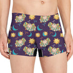 Cute Cartoon Aries Pattern Print Men's Boxer Briefs