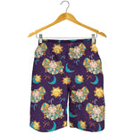 Cute Cartoon Aries Pattern Print Men's Shorts