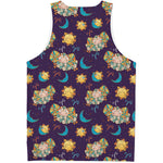 Cute Cartoon Aries Pattern Print Men's Tank Top