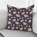 Cute Cartoon Aries Pattern Print Pillow Cover