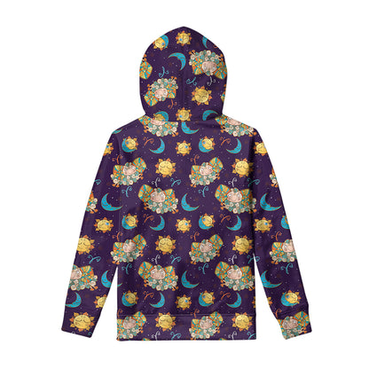 Cute Cartoon Aries Pattern Print Pullover Hoodie