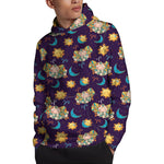 Cute Cartoon Aries Pattern Print Pullover Hoodie