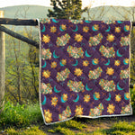Cute Cartoon Aries Pattern Print Quilt