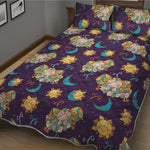 Cute Cartoon Aries Pattern Print Quilt Bed Set