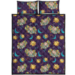 Cute Cartoon Aries Pattern Print Quilt Bed Set