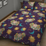 Cute Cartoon Aries Pattern Print Quilt Bed Set