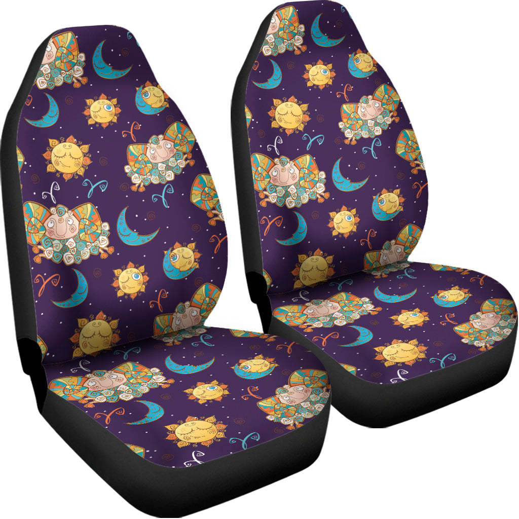 Cute Cartoon Aries Pattern Print Universal Fit Car Seat Covers