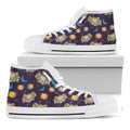Cute Cartoon Aries Pattern Print White High Top Sneakers