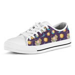 Cute Cartoon Aries Pattern Print White Low Top Shoes