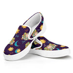 Cute Cartoon Aries Pattern Print White Slip On Shoes
