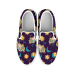 Cute Cartoon Aries Pattern Print White Slip On Shoes