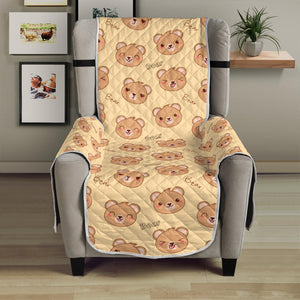 Cute Cartoon Baby Bear Pattern Print Armchair Protector