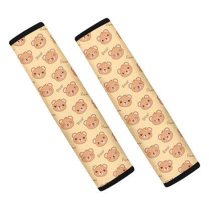 Cute Cartoon Baby Bear Pattern Print Car Seat Belt Covers