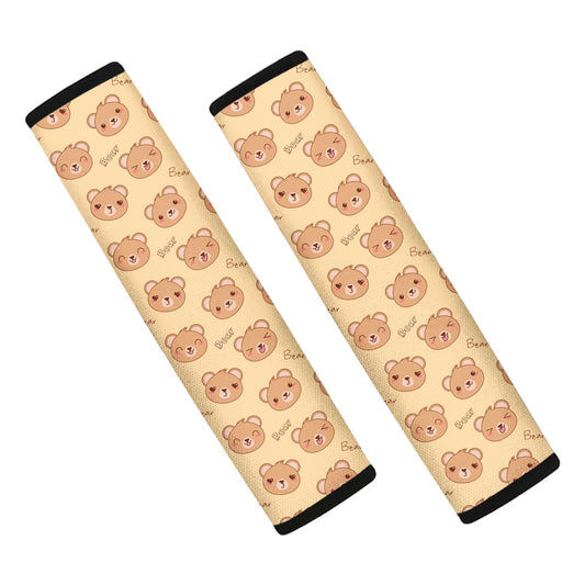 Cute Cartoon Baby Bear Pattern Print Car Seat Belt Covers