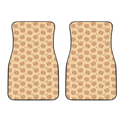 Cute Cartoon Baby Bear Pattern Print Front Car Floor Mats