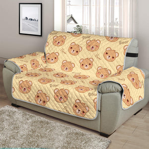 Cute Cartoon Baby Bear Pattern Print Half Sofa Protector