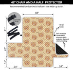 Cute Cartoon Baby Bear Pattern Print Half Sofa Protector