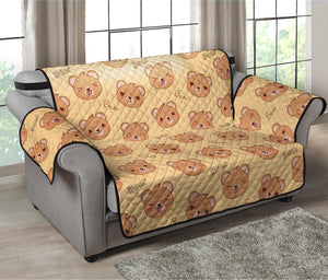 Cute Cartoon Baby Bear Pattern Print Loveseat Protector