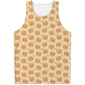 Cute Cartoon Baby Bear Pattern Print Men's Tank Top