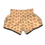 Cute Cartoon Baby Bear Pattern Print Muay Thai Boxing Shorts