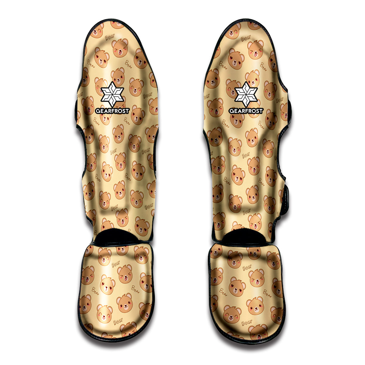 Cute Cartoon Baby Bear Pattern Print Muay Thai Shin Guard