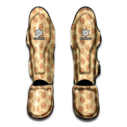 Cute Cartoon Baby Bear Pattern Print Muay Thai Shin Guard