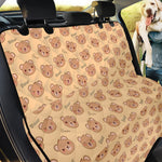 Cute Cartoon Baby Bear Pattern Print Pet Car Back Seat Cover