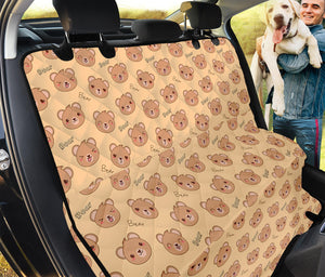 Cute Cartoon Baby Bear Pattern Print Pet Car Back Seat Cover