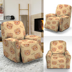 Cute Cartoon Baby Bear Pattern Print Recliner Slipcover