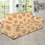 Cute Cartoon Baby Bear Pattern Print Sofa Slipcover