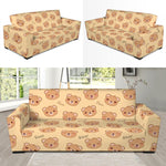 Cute Cartoon Baby Bear Pattern Print Sofa Slipcover