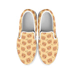 Cute Cartoon Baby Bear Pattern Print White Slip On Shoes