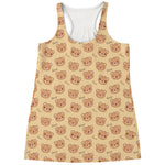 Cute Cartoon Baby Bear Pattern Print Women's Racerback Tank Top