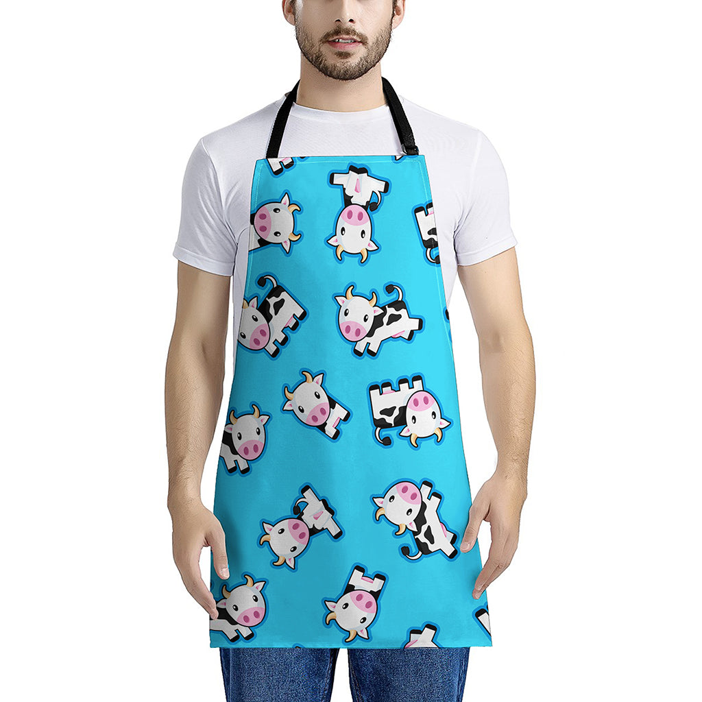 Cute Cartoon Baby Cow Pattern Print Apron