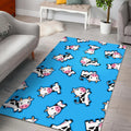 Cute Cartoon Baby Cow Pattern Print Floor Mat