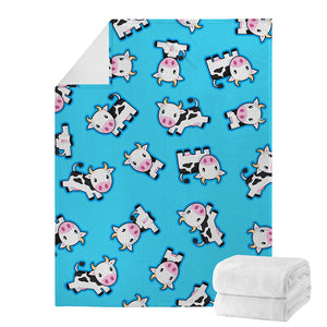 Cute Cartoon Baby Cow Pattern Print Blanket