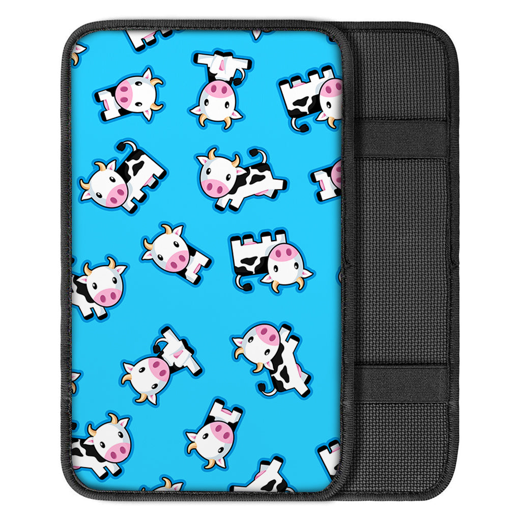 Cute Cartoon Baby Cow Pattern Print Car Center Console Cover