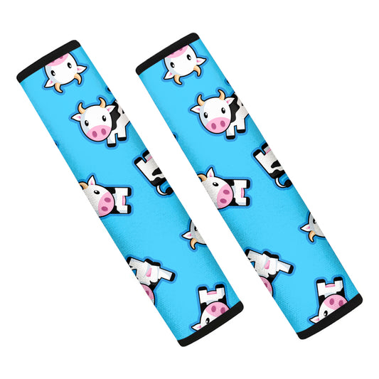 Cute Cartoon Baby Cow Pattern Print Car Seat Belt Covers